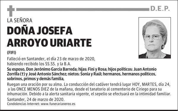 DOÑA JOSEFA ARROYO URIARTE