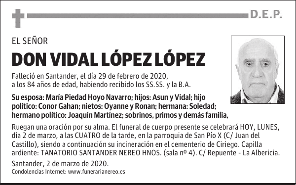 DON VIDAL LÓPEZ LÓPEZ