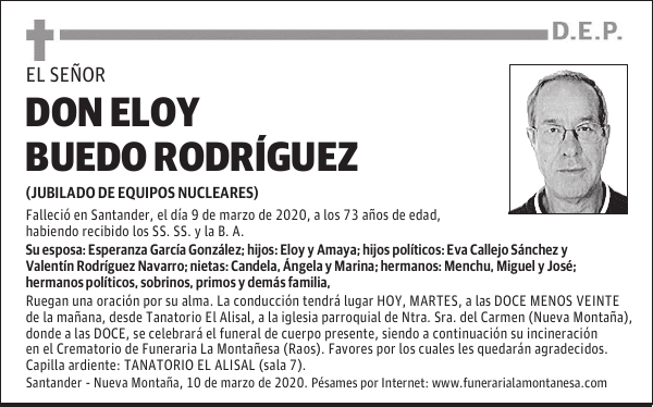 DON ELOY BUEDO RODRÍGUEZ
