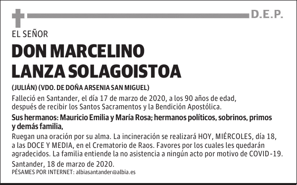 DON MARCELINO LANZA SOLAGOISTOA
