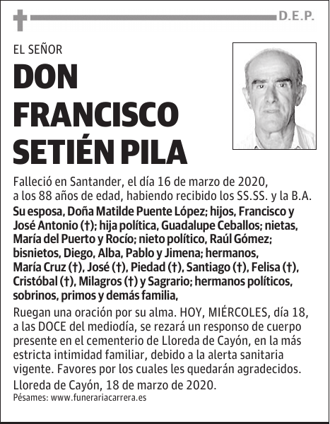 DON FRANCISCO SETIÉN PILA