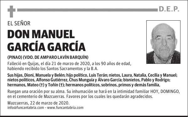 DON MANUEL GARCÍA GARCÍA