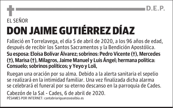 DON JAIME GUTIÉRREZ DÍAZ