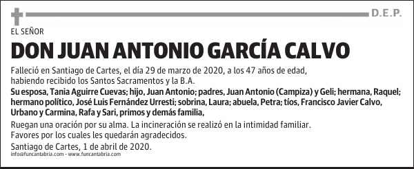 DON JUAN ANTONIO GARCÍA CALVO