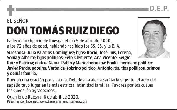 DON TOMÁS RUIZ DIEGO