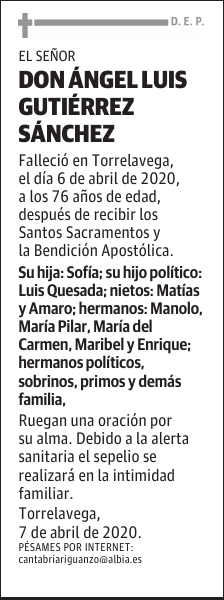 DON ÁNGEL LUIS GUTIÉRREZ SÁNCHEZ