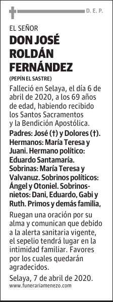 DON JOSÉ ROLDÁN FERNÁNDEZ