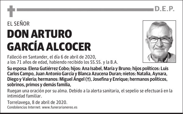 DON ARTURO GARCÍA ALCOCER