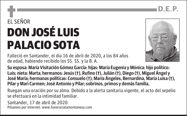 DON JOSÉ LUIS PALACIO SOTA