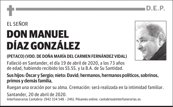 DON MANUEL DÍAZ GONZÁLEZ