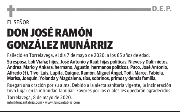 DON JOSÉ RAMÓN GONZÁLEZ MUNÁRRIZ