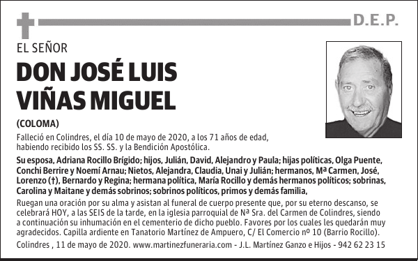 DON JOSÉ LUIS VIÑAS MIGUEL