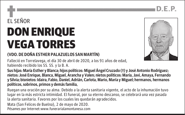 DON ENRIQUE VEGA TORRES
