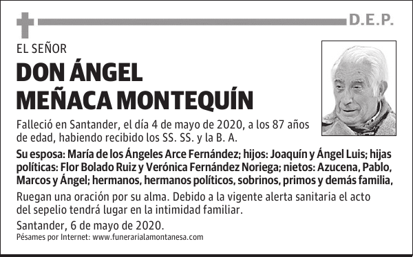 DON ÁNGEL MEÑACA MONTEQUÍN
