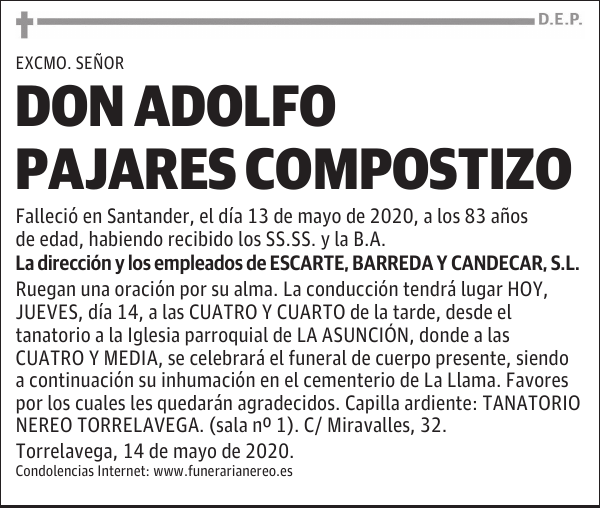 DON ADOLFO PAJARES COMPOSTIZO