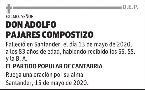 DON ADOLFO PAJARES COMPOSTIZO
