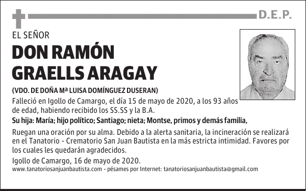 DON RAMÓN GRAELLS ARAGAY