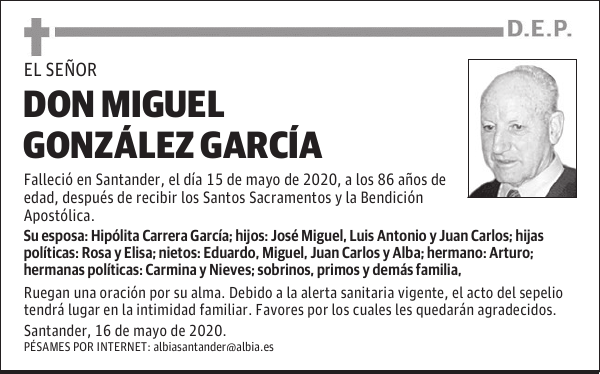 DON MIGUEL GONZÁLEZ GARCÍA