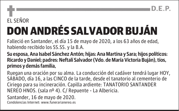 DON ANDRÉS SALVADOR BUJÁN