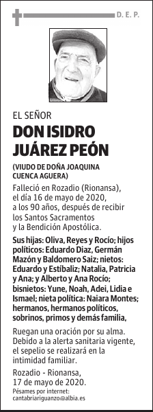 DON ISIDRO JUÁREZ PEÓN