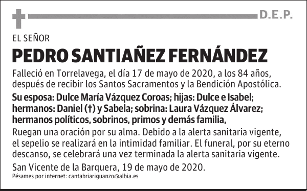 PEDRO SANTIAÑEZ FERNÁNDEZ
