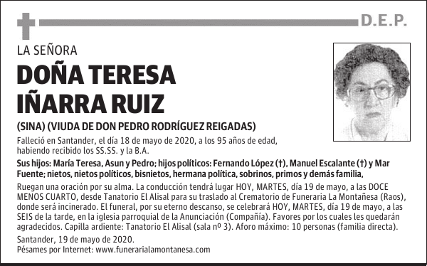 DOÑA TERESA IÑARRA RUIZ