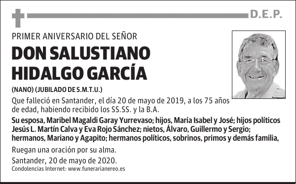 DON SALUSTIANO HIDALGO GARCÍA