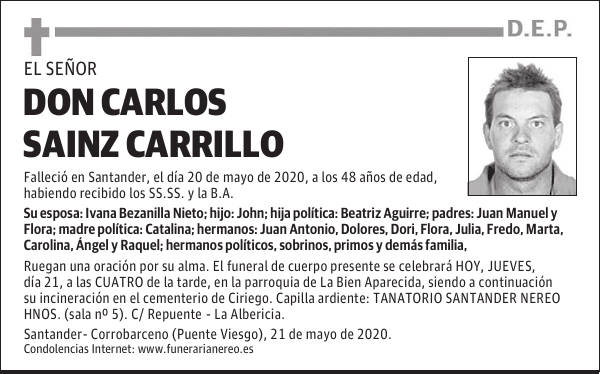 DON CARLOS SAINZ CARRILLO