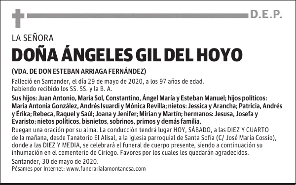 DOÑA ÁNGELES GIL DEL HOYO