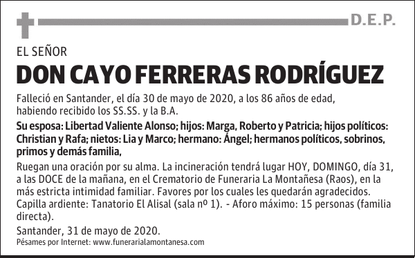 DON CAYO FERRERAS RODRÍGUEZ