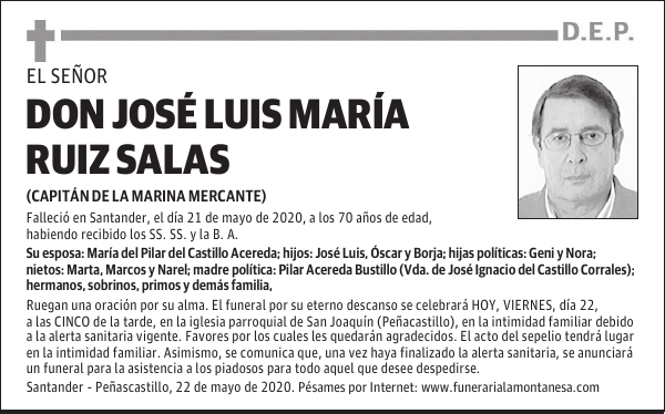 DON JOSÉ LUIS MARÍA RUIZ SALAS