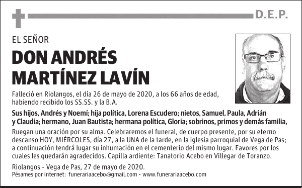 DON ANDRÉS MARTÍNEZ LAVÍN