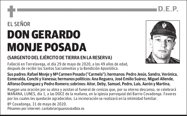 DON GERARDO MONJE POSADA