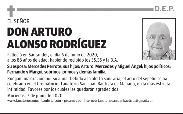 DON ARTURO ALONSO RODRÍGUEZ