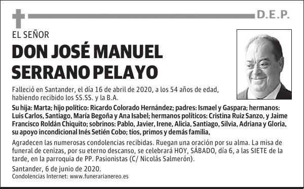 DON JOSÉ MANUEL SERRANO PELAYO
