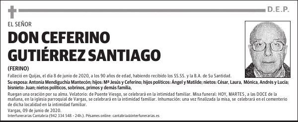 DON CEFERINO GUTIÉRREZ SANTIAGO