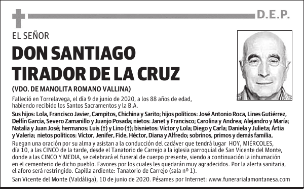 DON SANTIAGO TIRADOR DE LA CRUZ