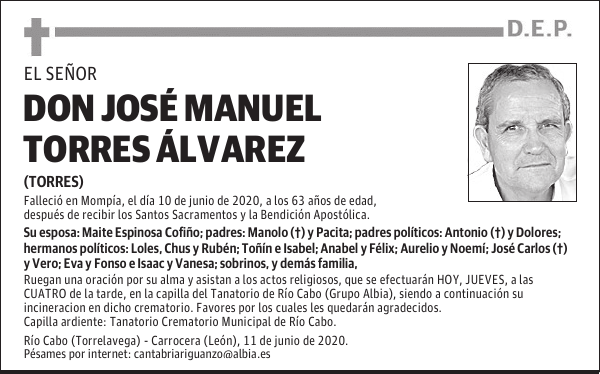 DON JOSÉ MANUEL TORRES ÁLVAREZ
