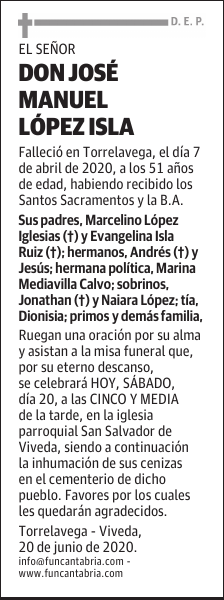 DON JOSÉ MANUEL LÓPEZ ISLA