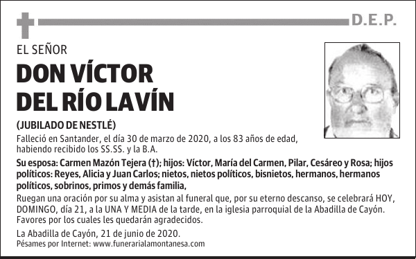 DON VÍCTOR DEL RÍO LAVÍN