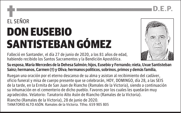 DON EUSEBIO SANTISTEBAN GÓMEZ