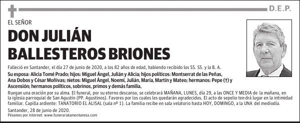 DON JULIÁN BALLESTEROS BRIONES
