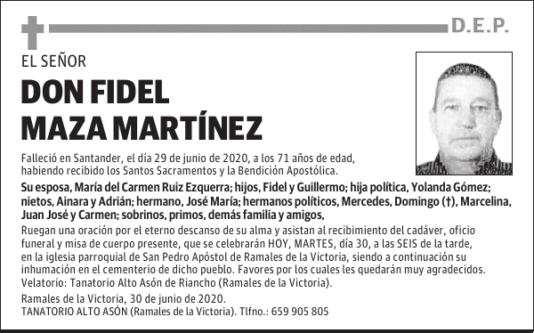 DON FIDEL MAZA MARTÍNEZ