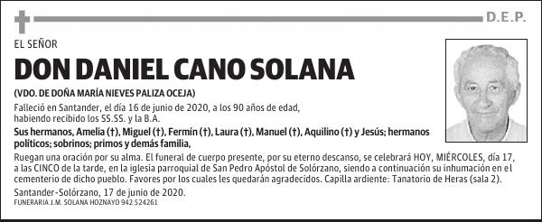 DON DANIEL CANO SOLANA