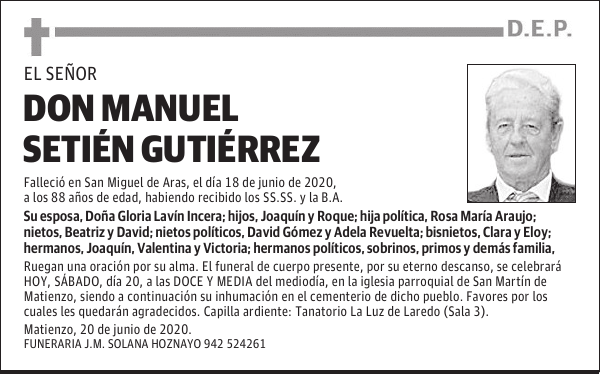 DON MANUEL SETIÉN GUTIÉRREZ