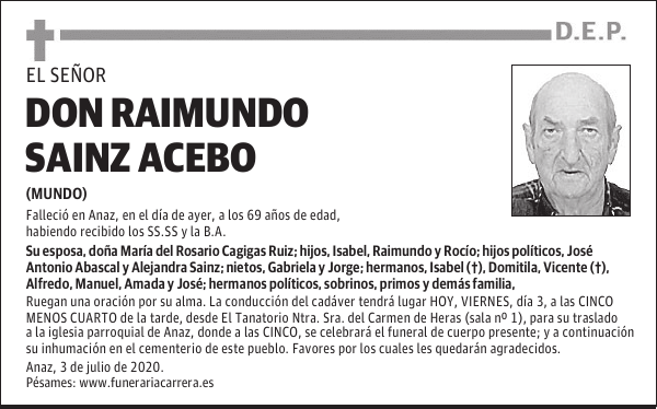 DON RAIMUNDO SAINZ ACEBO