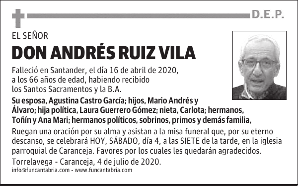 DON ANDRÉS RUIZ VILA