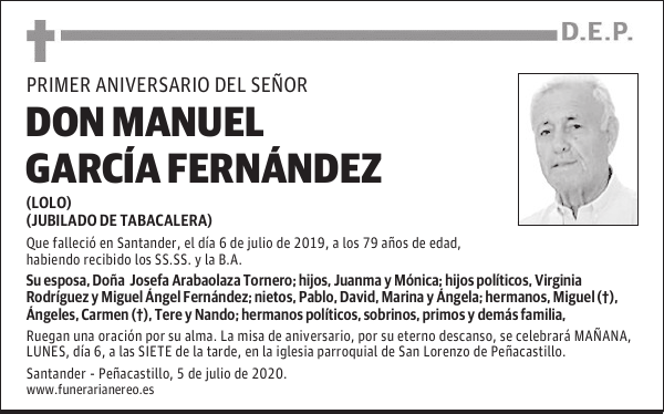DON MANUEL GARCÍA FERNÁNDEZ