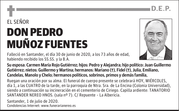DON PEDRO MUÑOZ FUENTES