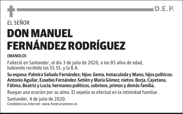 DON MANUEL FERNÁNDEZ RODRÍGUEZ
